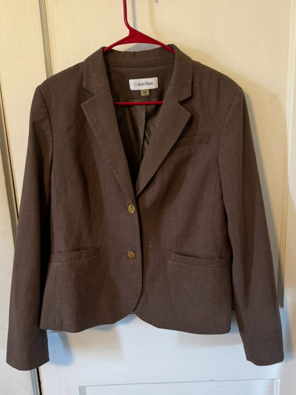 Women's Calvin Klein Light Brown Blazer. Size 14. Never worn.